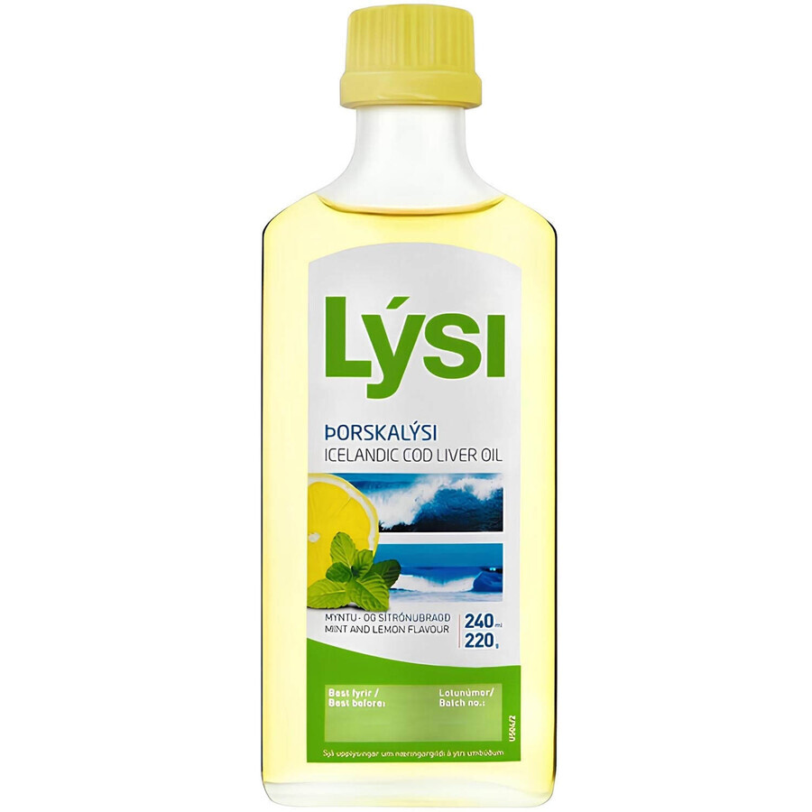 Lebertranöl mit Zitronengeschmack, 240 ml, Lysi