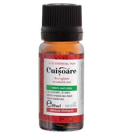 Ulei esential pur de Cuisoare 100% natural, 10 ml, Steaua Divina