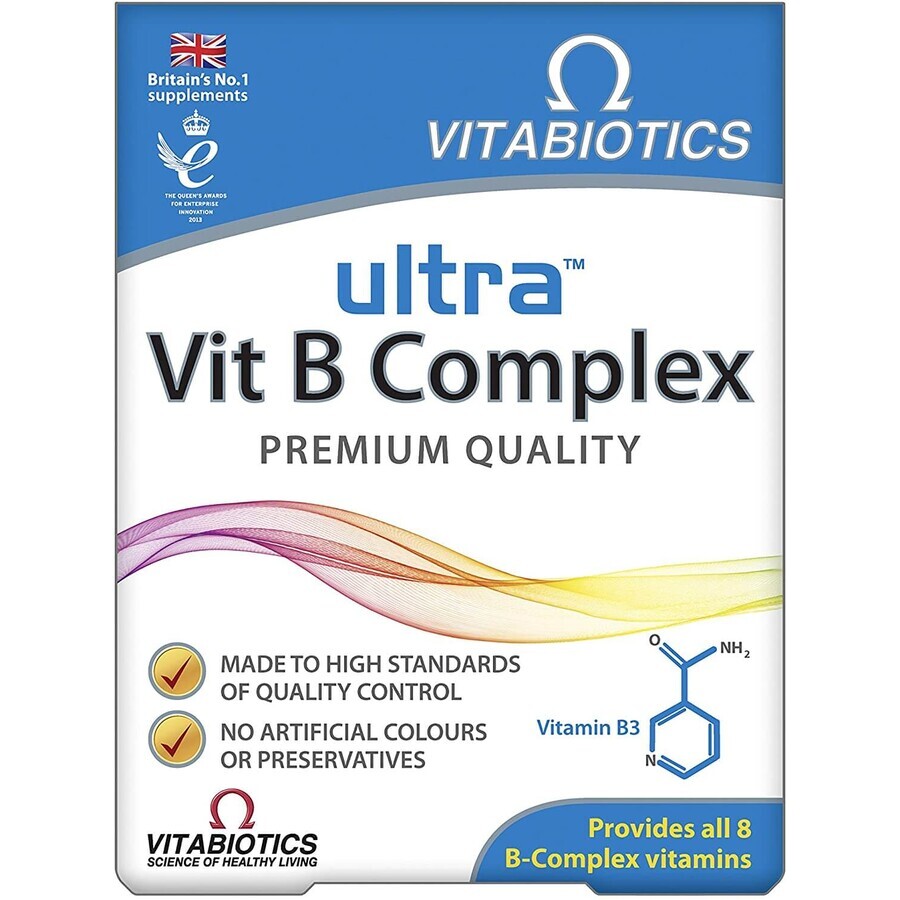 Ultra Vit B Complex Premium Qualität, 60 Tabletten, Vitabiotics
