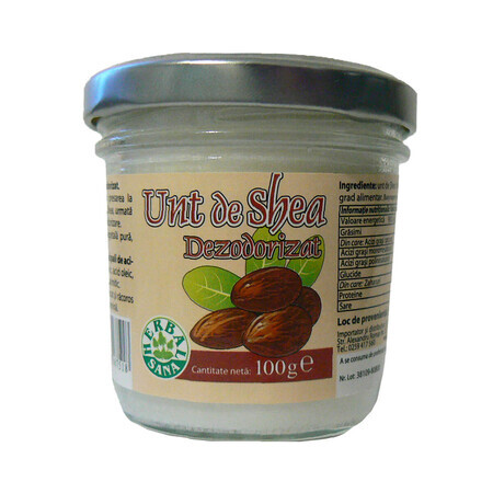 Unt de Shea dezodorizat, 100 g, Herbavit