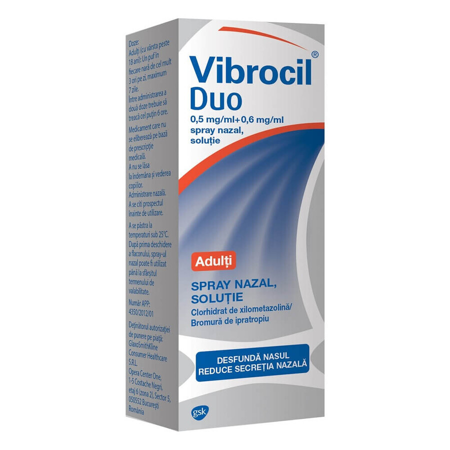 Vibrocil Duo Nasenspray-Lösung, 10 ml, Gsk
