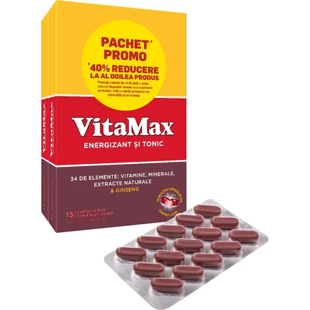 Vitamax, 15+15 capsules, Perrigo (40% korting op 2e product)