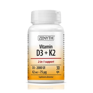 Vitamin D3 + K2, 30 capsules, Zenyth