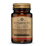 Vitamin D3 2200 IU Cholecalciferol 55 mcg, 50 Kapseln, Solgar