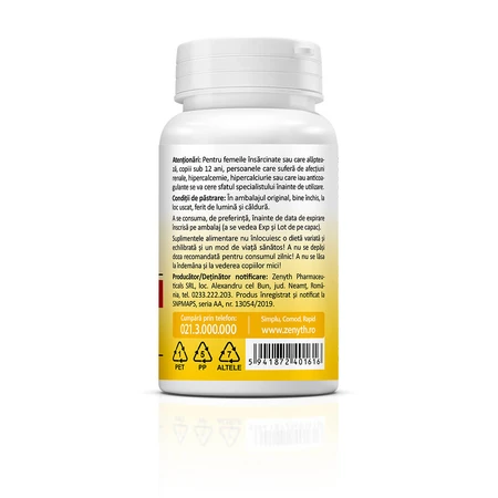 Vitamin D3+K2+Ca+Mg-Komplex, 30 Kapseln, Zenyth