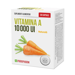 Vitamina A 10000 UI, 30 capsule, Parapharm