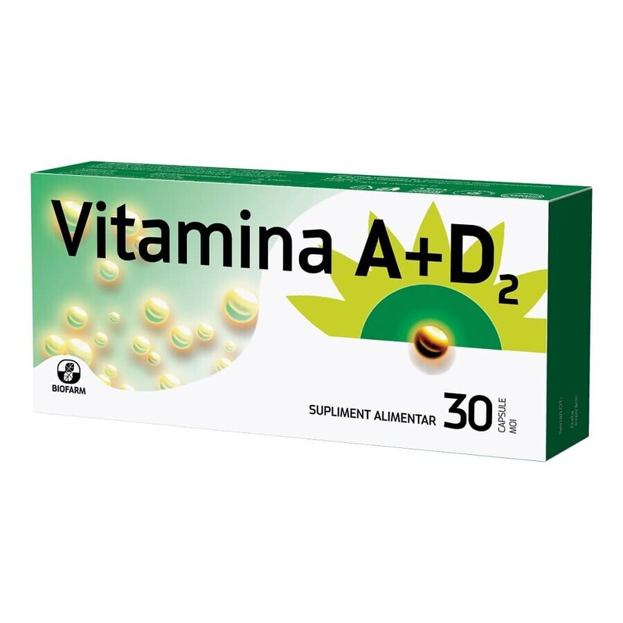 Vitamina A+D2, 30 capsule, Biofarm