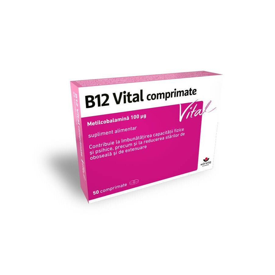 Vitamina B12 Ankermann Vital, 50 comprimate, Worwag Pharma