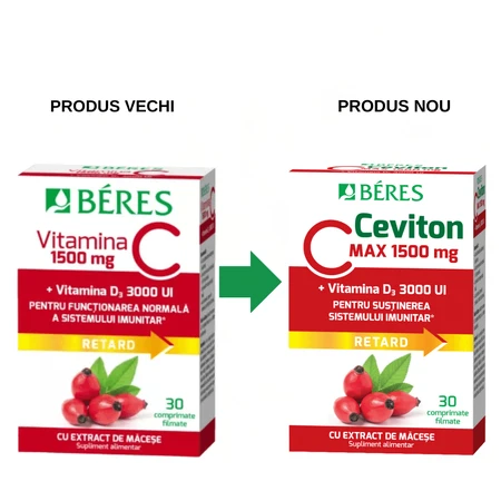Vitamin C 1500 mg RETARD + Vitamin D3 3000 IU, 30 Tabletten, Beres