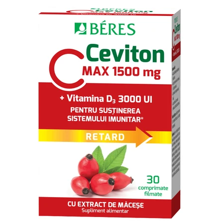 Vitamin C 1500 mg RETARD + Vitamin D3 3000 IU, 30 Tabletten, Beres
