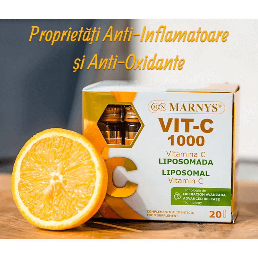 Vitamin C Liposomal 1000 mg, 20 Fläschchen, Marnys