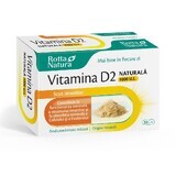 Vitamina D2 naturala 1000 U.I, 30 capsule, Rotta Natura