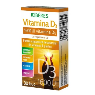 Vitamin D3 1600IU, 30 tablets, Beres