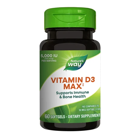 Vitamin D3 5000 IE Nature's Way, 60 Kapseln, Secom