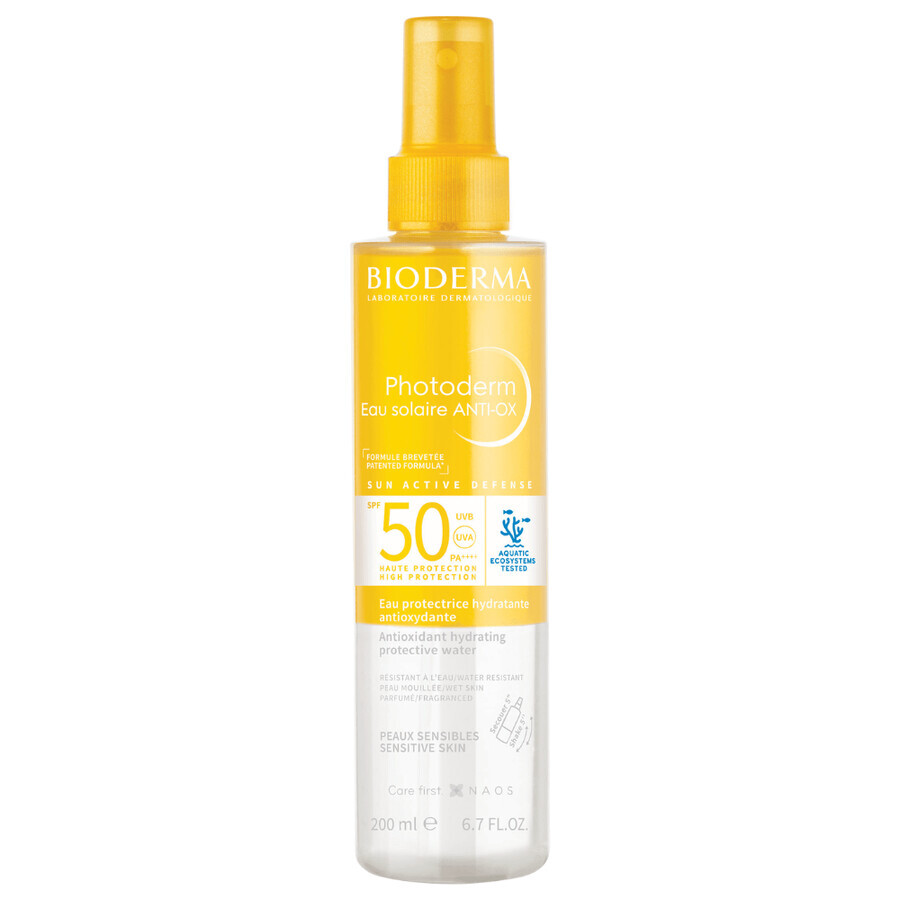 Sonnenschutzwasser SPF 50 für empfindliche Haut Photoderm Anti-Ox, 200 ml, Bioderma