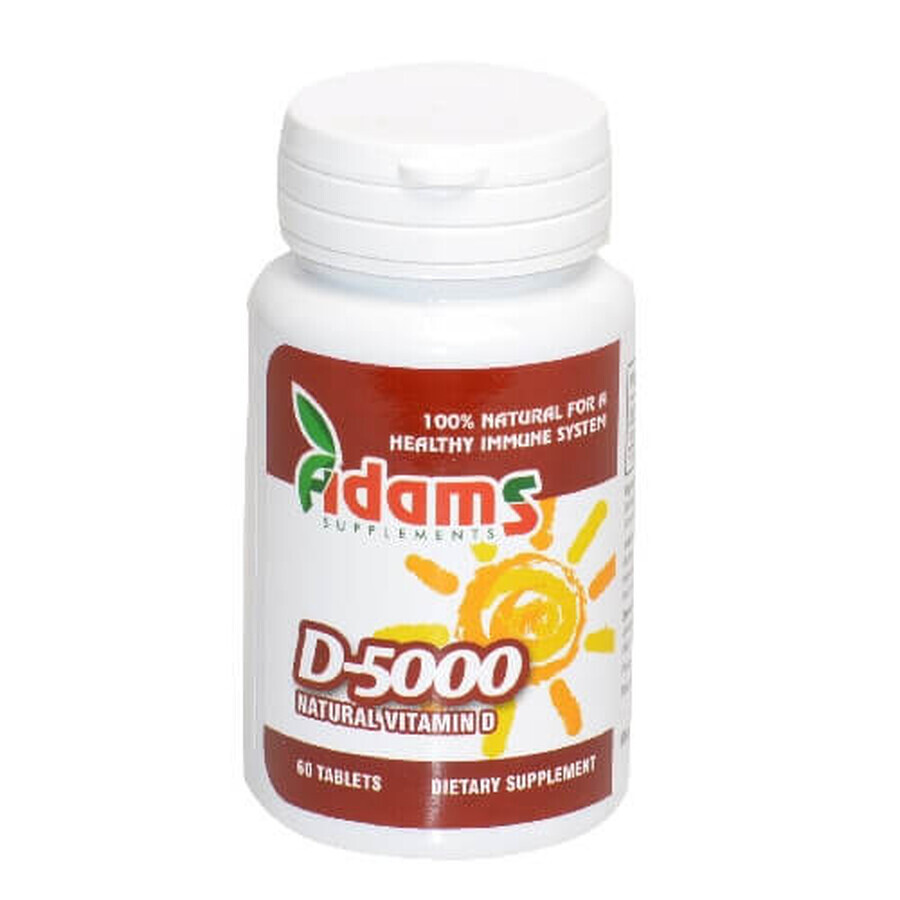 Vitamin D-5000, 60 Tabletten, Adams Vision