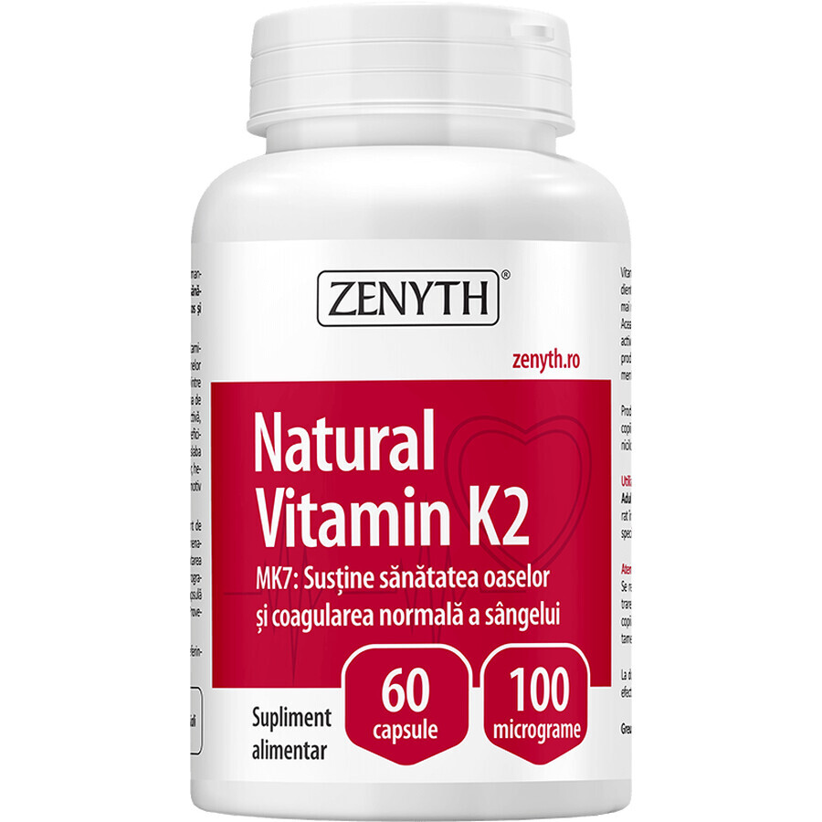 Vitamin K2, 60 + 60 Kapseln, Zenyth (50% Rabatt auf das zweite Produkt)