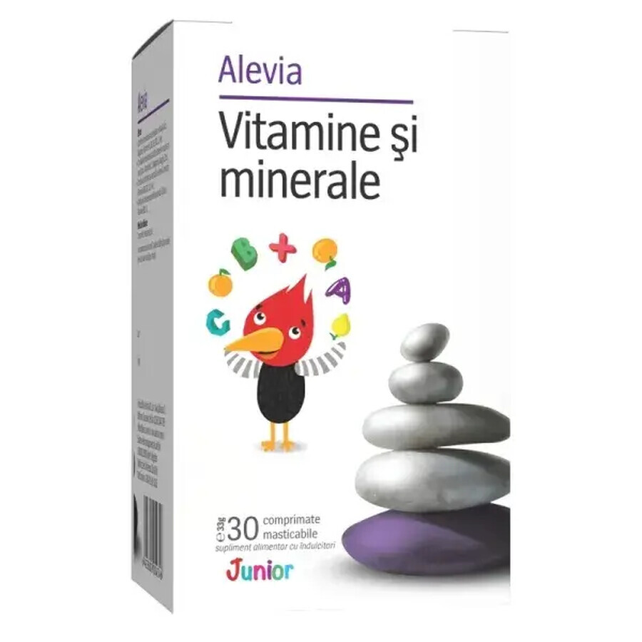 Vitamine und Mineralien Junior, 30 Kautabletten, Alevia
