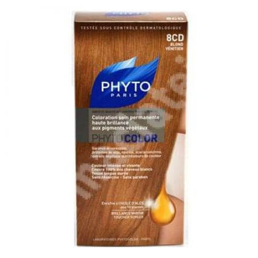 Vopsea Phytocolor, Nuanta 8CD blond venetian, 40 ml, Phyto