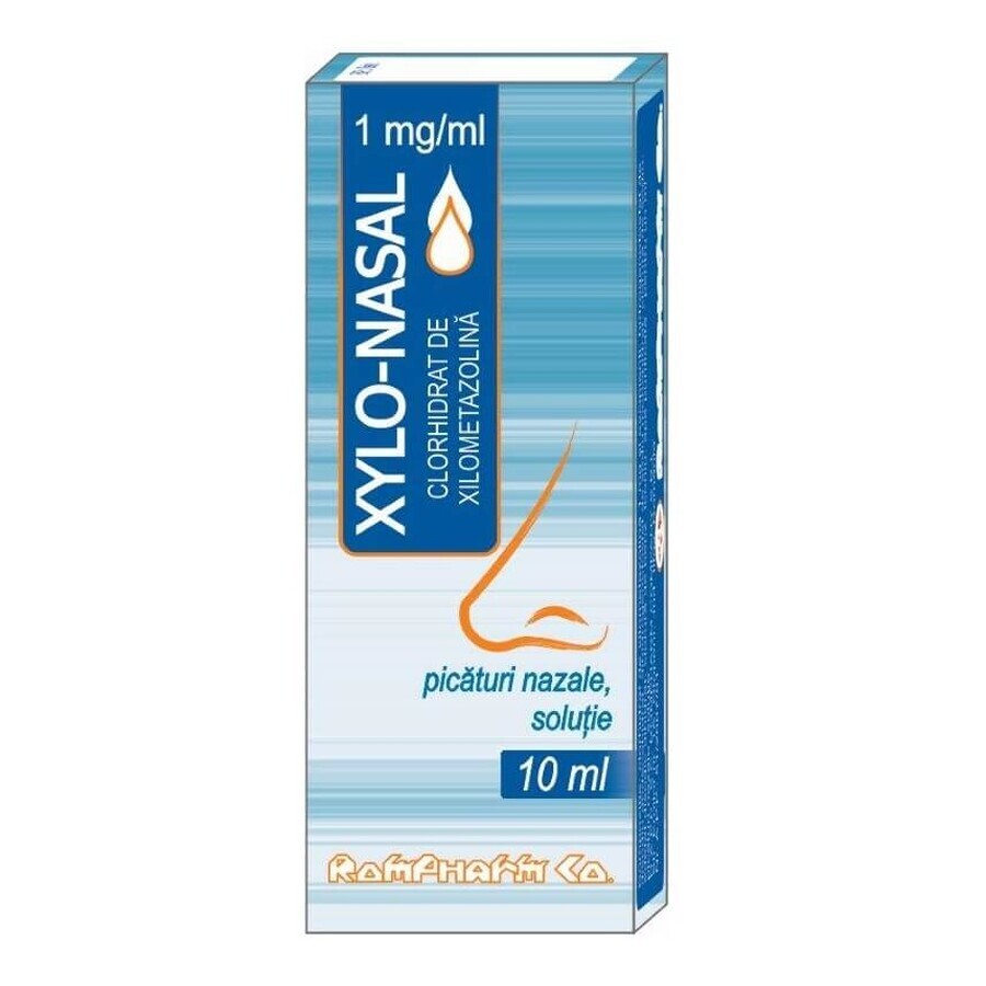 Xylo-Nasal 0,1%, Nasentropfen Lösung, 10 ml, Rompharm