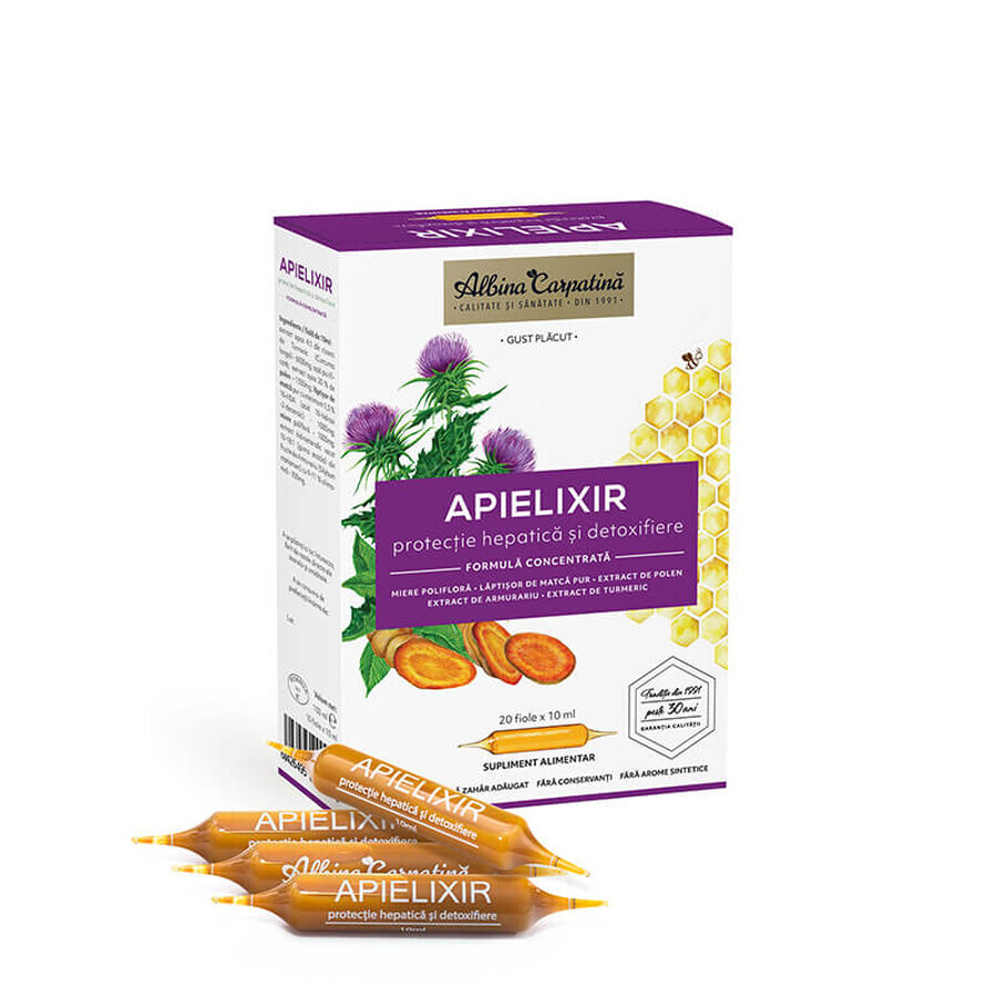 APIELIXIR Leberschutz Albina Carpatina, 20 Ampullen x 10 ml, Apicola