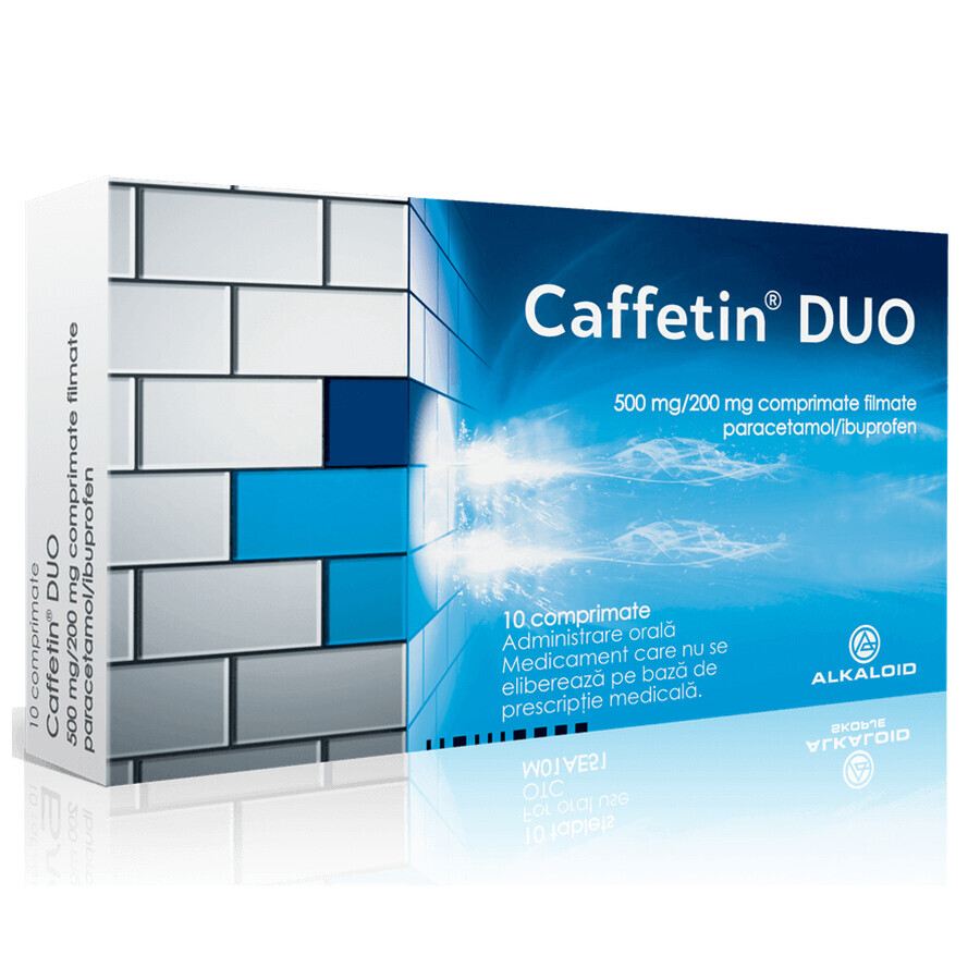 Caffetin Duo, 500 mg/200 mg, 10 Tabletten, Alkaloid