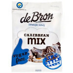 Caramele moi fara zahar si gluten cu aroma de cafea sau caramel Caribbean Mix, 90 g, Debron