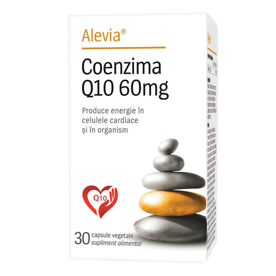 Coenzym Q10, 60 mg, 30 pflanzliche Kapseln, Alevia