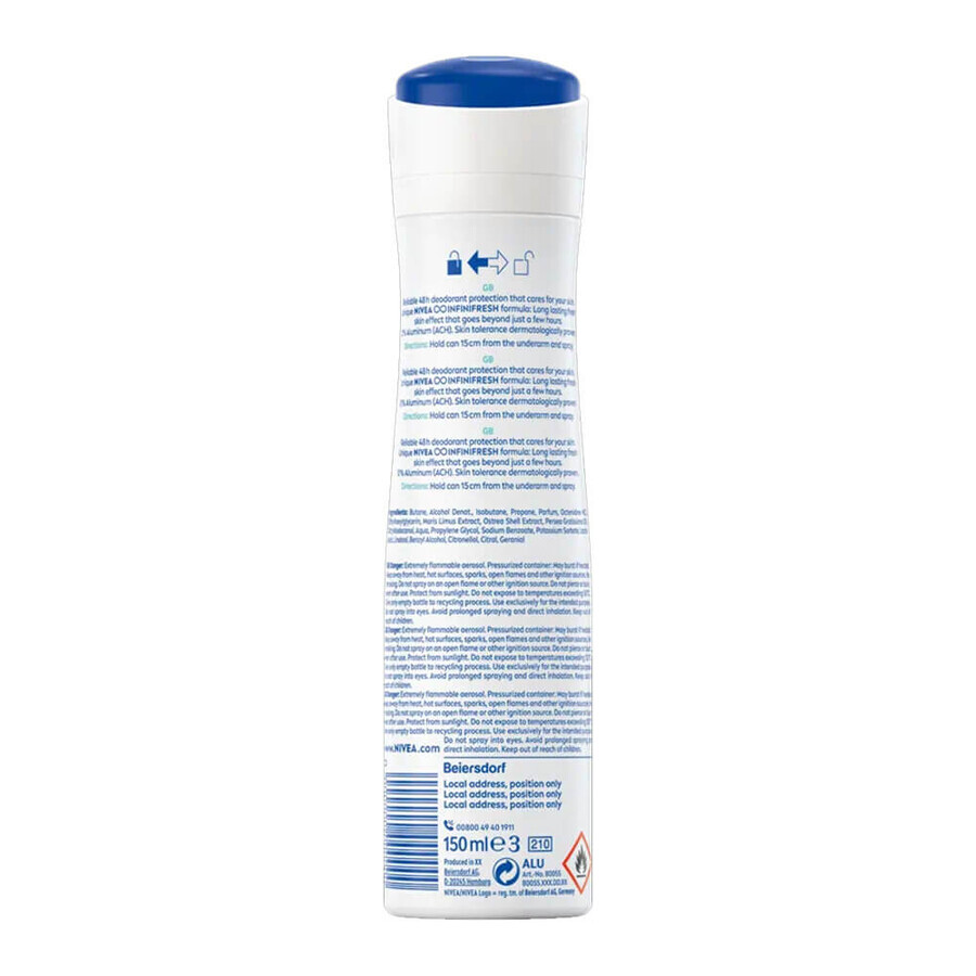 Deodorant Spray für Frauen Fresh Comfort, 150 ml, Nivea