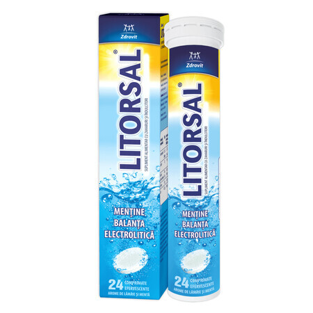 Litorsal with mint and lemon flavor, 24 tablets, Zdrovit