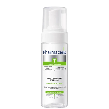 Pharmaceris T Puri-Sebostatic, diepreinigend schuim voor het wassen van het gezicht, herstelt de hydrobalans, 150 ml