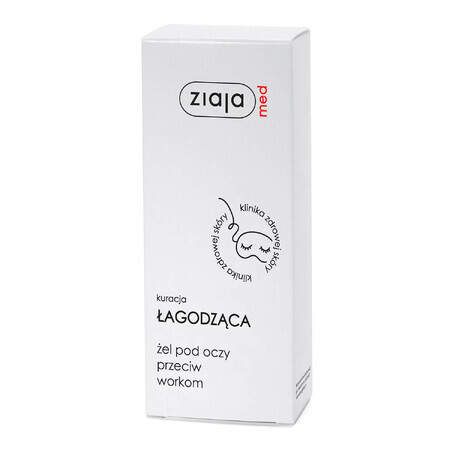 Ziaja Med Soothing Treatment, Gel de ochi împotriva pungilor, 15 ml