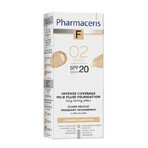 Pharmaceris F Coverage-Correction, fluid cu acoperire fină, 02 Sand, SPF 20, 30 ml