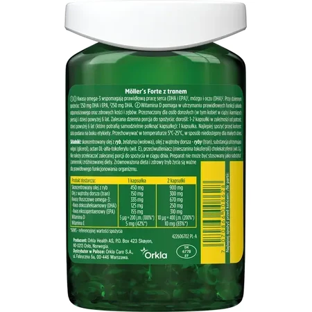 Möller's Fish Oil Forte Omega-3, 112 capsules