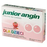 Junior-angin, for children from the age of 4, strawberry flavor, 24 tablets