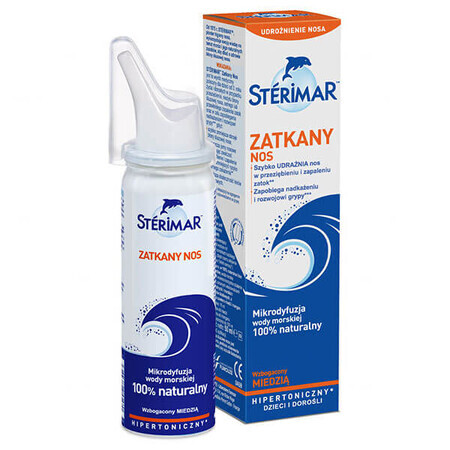 Sterimar Stuffy Nose, hypertonisches Nasenspray, angereichert mit Kupfer, 50 ml