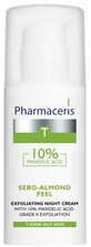 Pharmaceris T Sebo-Mandel Peel 10% Gesichtscreme f&#252;r die Nacht, 50 ml, 2. Grad der Abschuppung