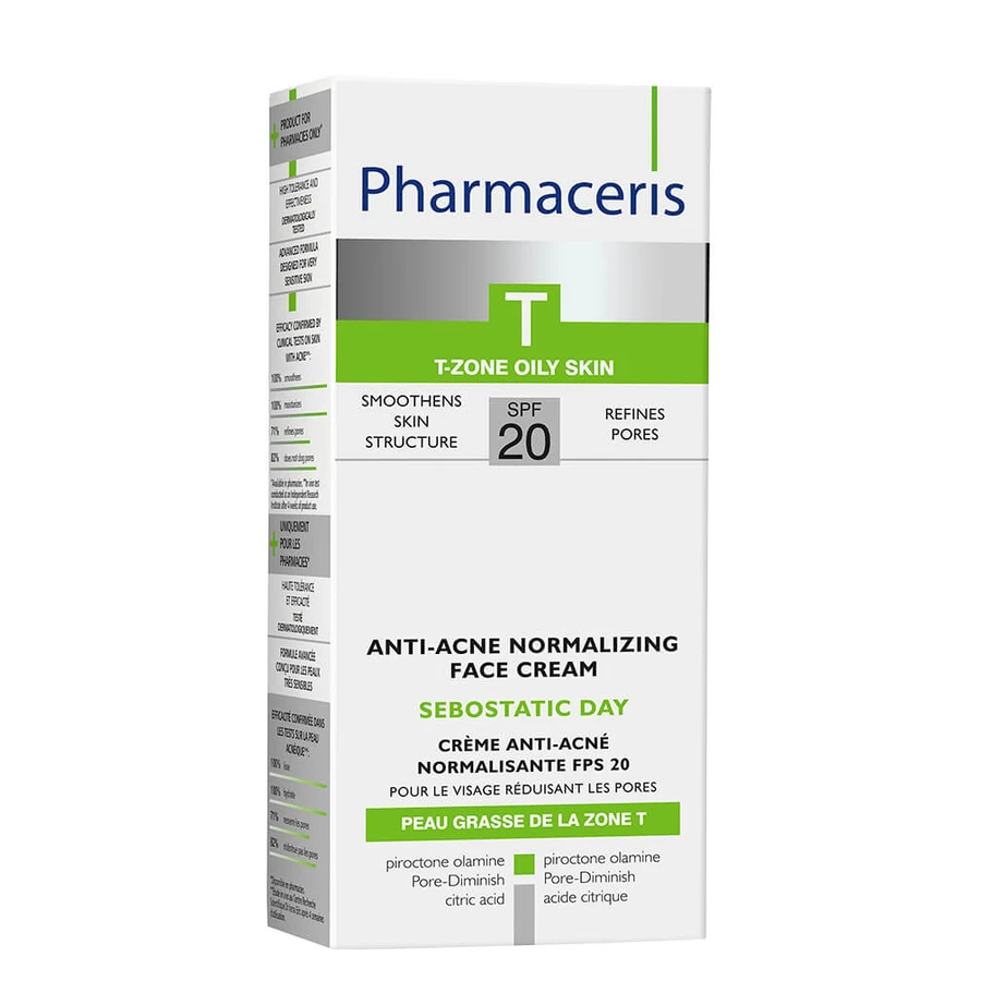 Pharmaceris T Sebostatic Day, Anti-Akne Gesichtscreme SPF 20, 50 ml
