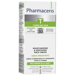 Pharmaceris T Sebo-Moistatic, Cremă de față hidratantă și calmantă, SPF 30, 50 ml