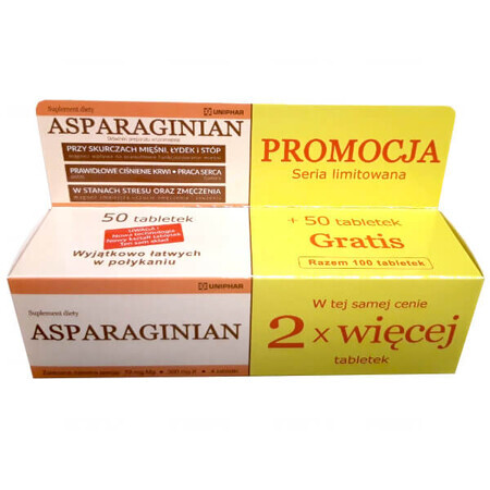 Asparaginian, 50 comprimate + 50 comprimate gratuite