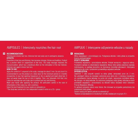 Seboradin Forte, 14 ampoules, Hair loss treatment
