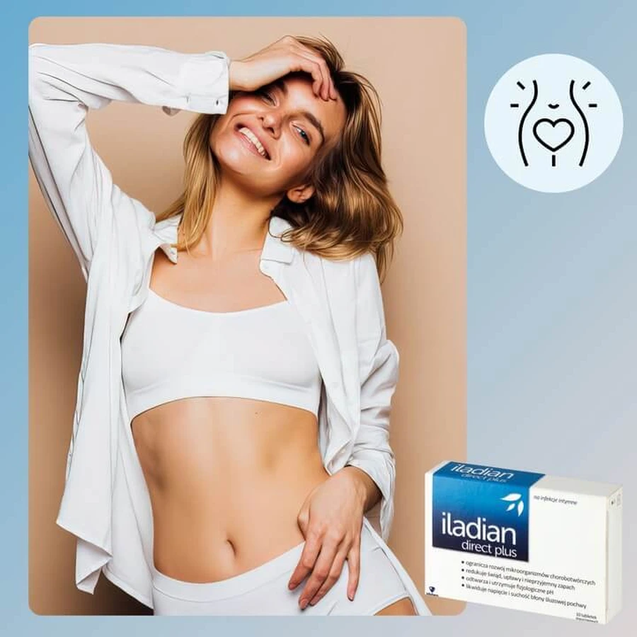 Iladian Direct Plus, 10 vaginal tablets, Aflofarm