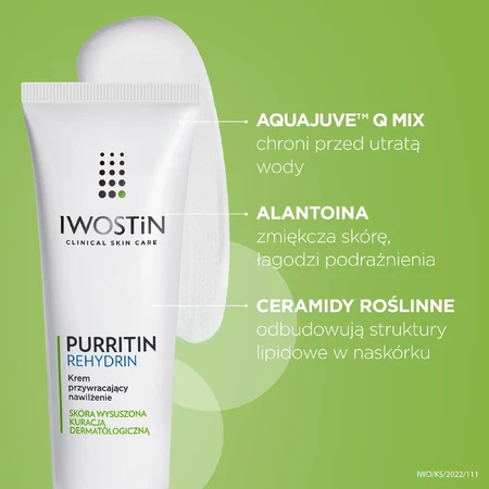 Crema Idratante Iwostin Purritin Rehydrin, 40ml