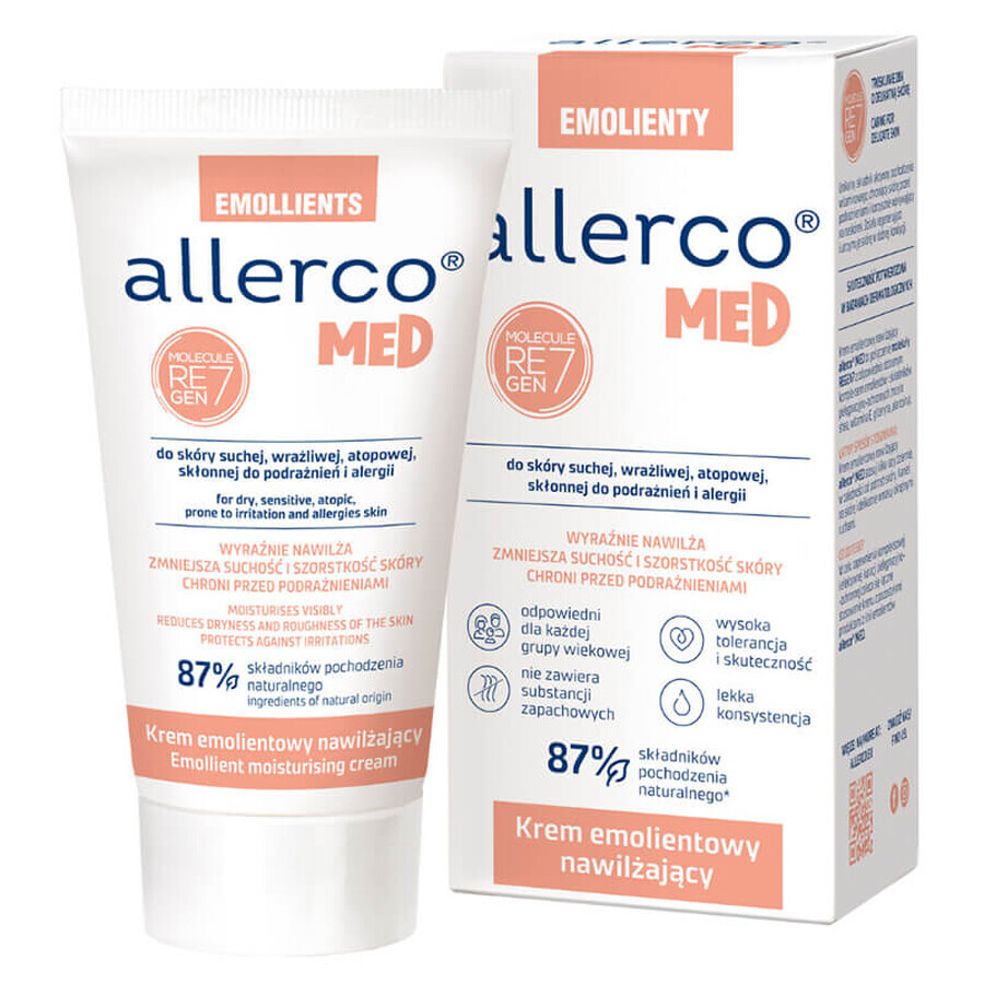 Allerco Emolients, Cremă hidratantă emolientă, 75 ml