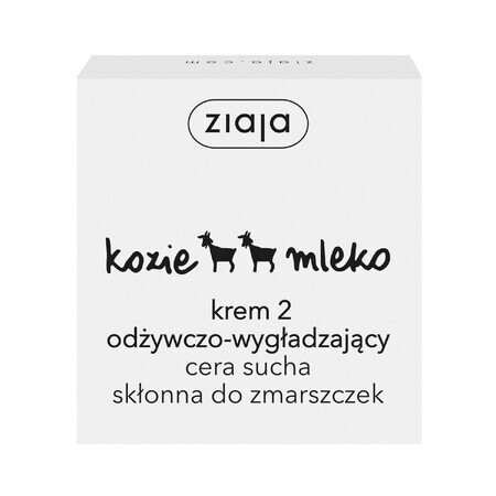 Ziaja Goat Milk, cremă 2, hrănitoare și netezitoare, ten uscat, 50 ml