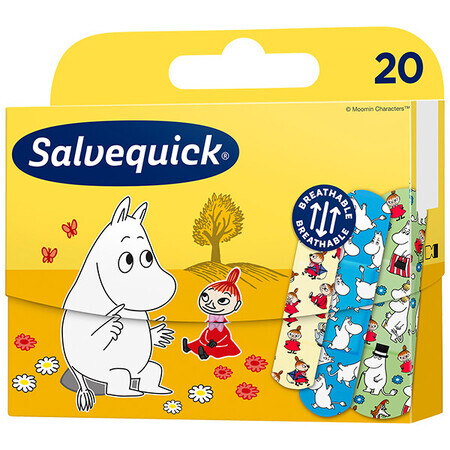 Wundversorgungs-Pflaster von Salvequick mit Mumin-Design - 20 Packungen