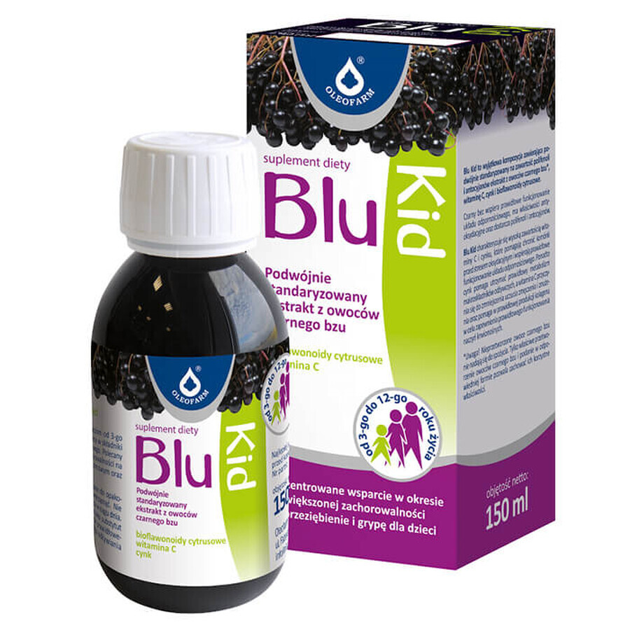 BluKid, sirop de la 3 la 12 ani, 150 ml