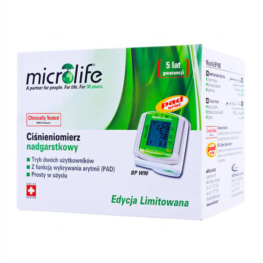 Handgelenk-Blutdruckmessgerät W90  Präzises und zuverlässiges Messen von Microlife