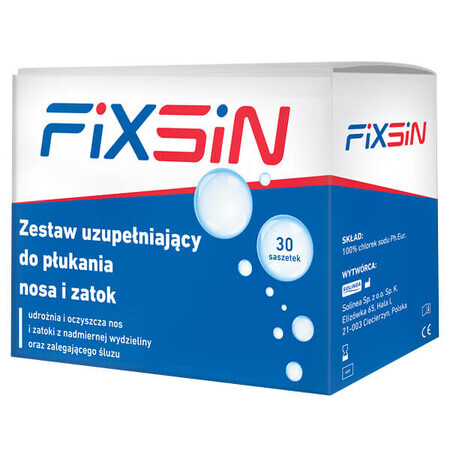 Fixsin, set suplimentar de clătire nazală și sinusală, 30 de pliculețe