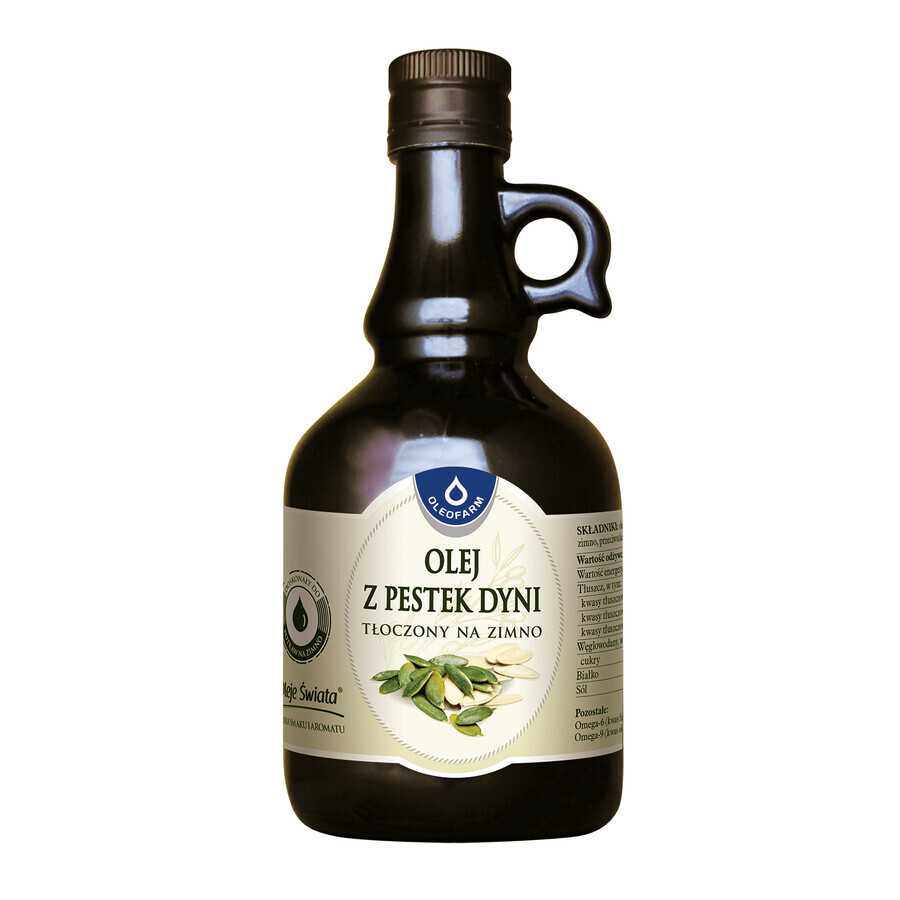 Oleofarm Oils of the World Kürbiskernöl, kaltgepresst, 500 ml